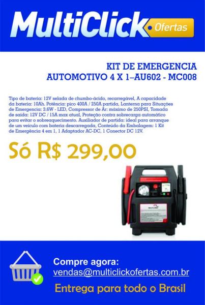 KIT EMERGÊNCIA AUTO